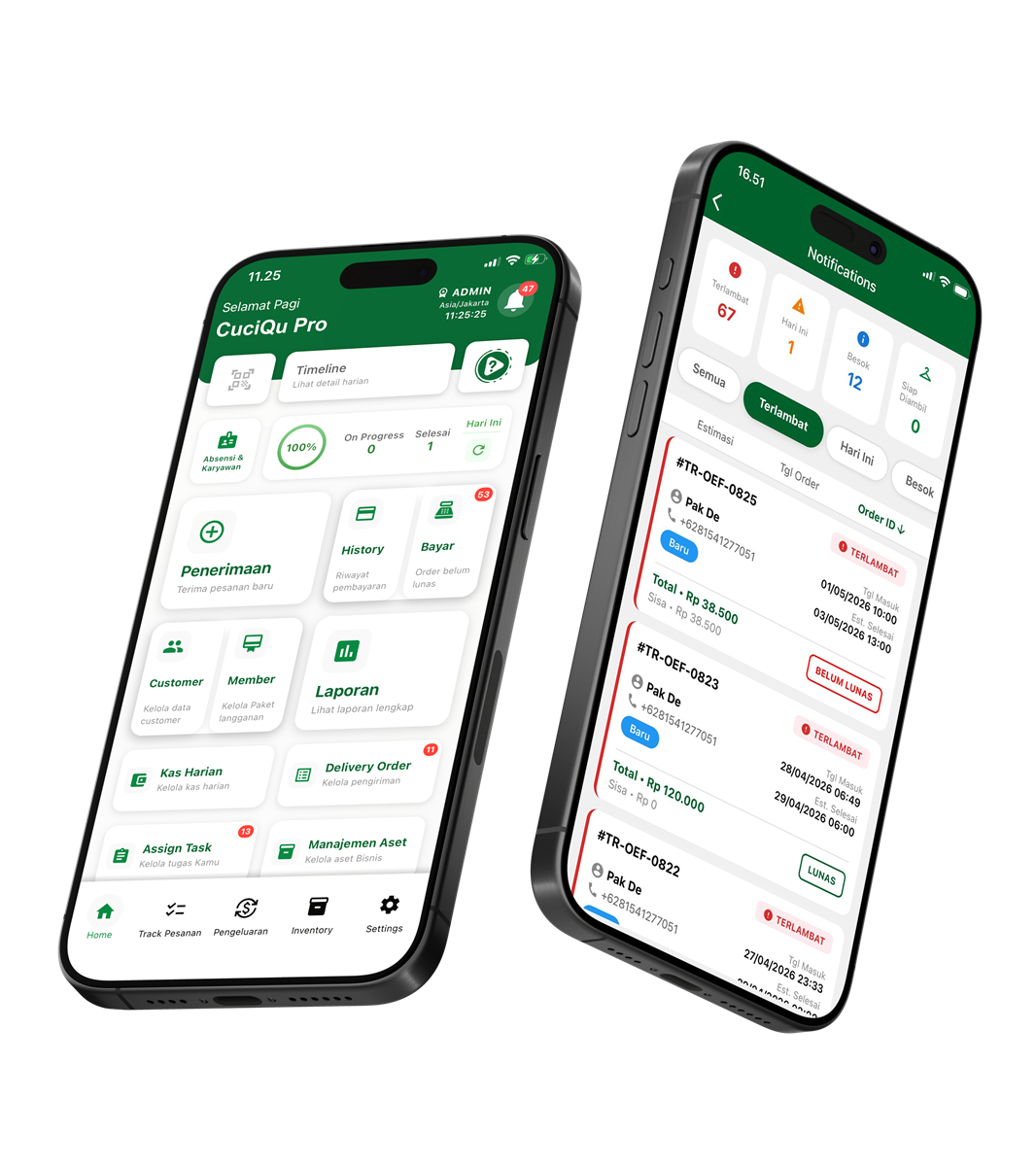 Aplikasi Kasir Laundry - Dashboard Monitoring Real-Time