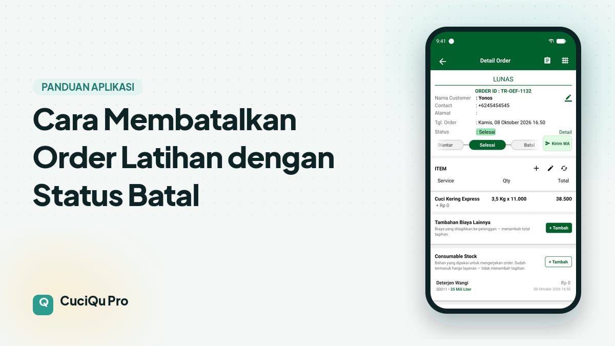 Thumbnail artikel: Cara Membatalkan Order Latihan dengan Status Batal