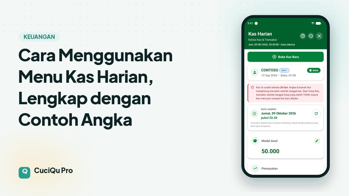 Thumbnail artikel: Cara Menggunakan Menu Kas Harian, Lengkap dengan Contoh Angka