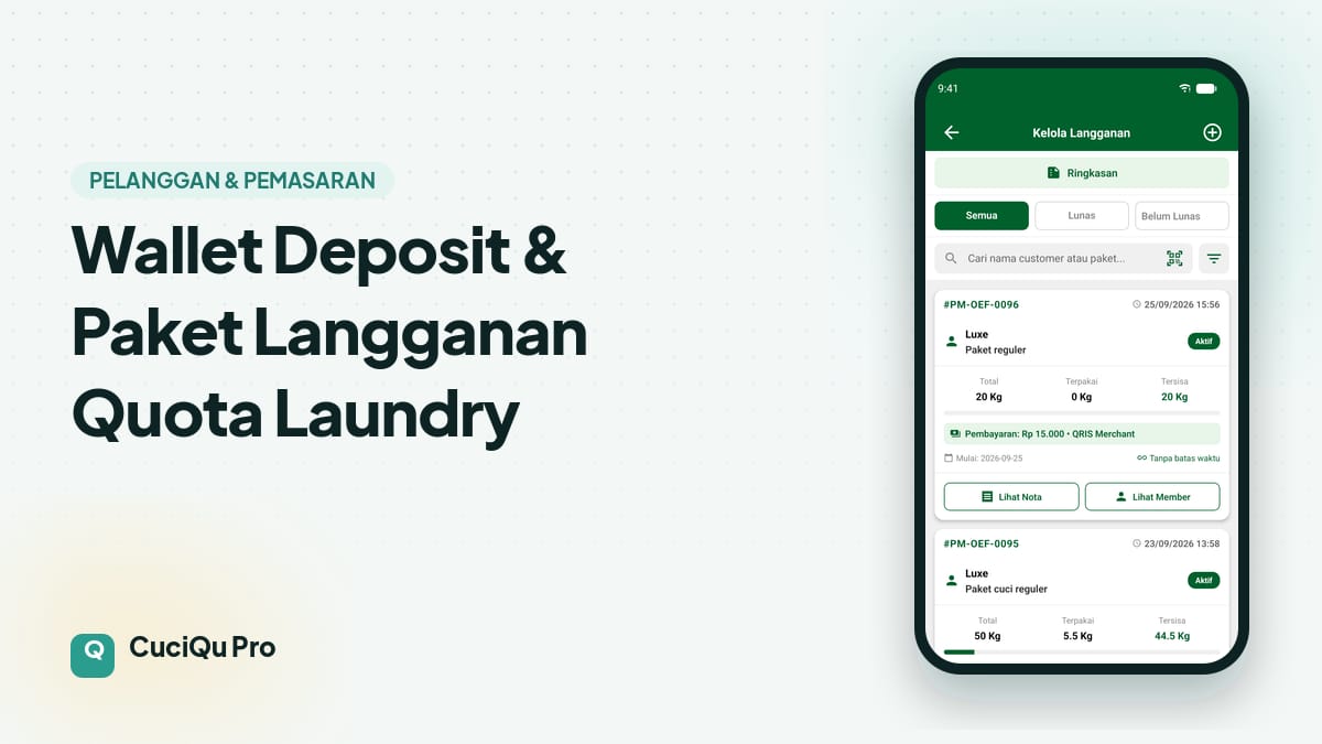 Thumbnail artikel: Wallet Deposit & Paket Langganan Quota Laundry