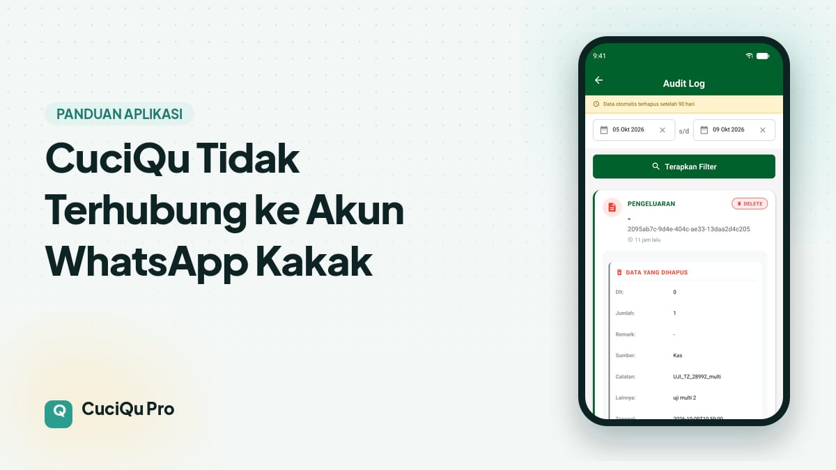 Thumbnail artikel: CuciQu Tidak Terhubung ke Akun WhatsApp Kakak