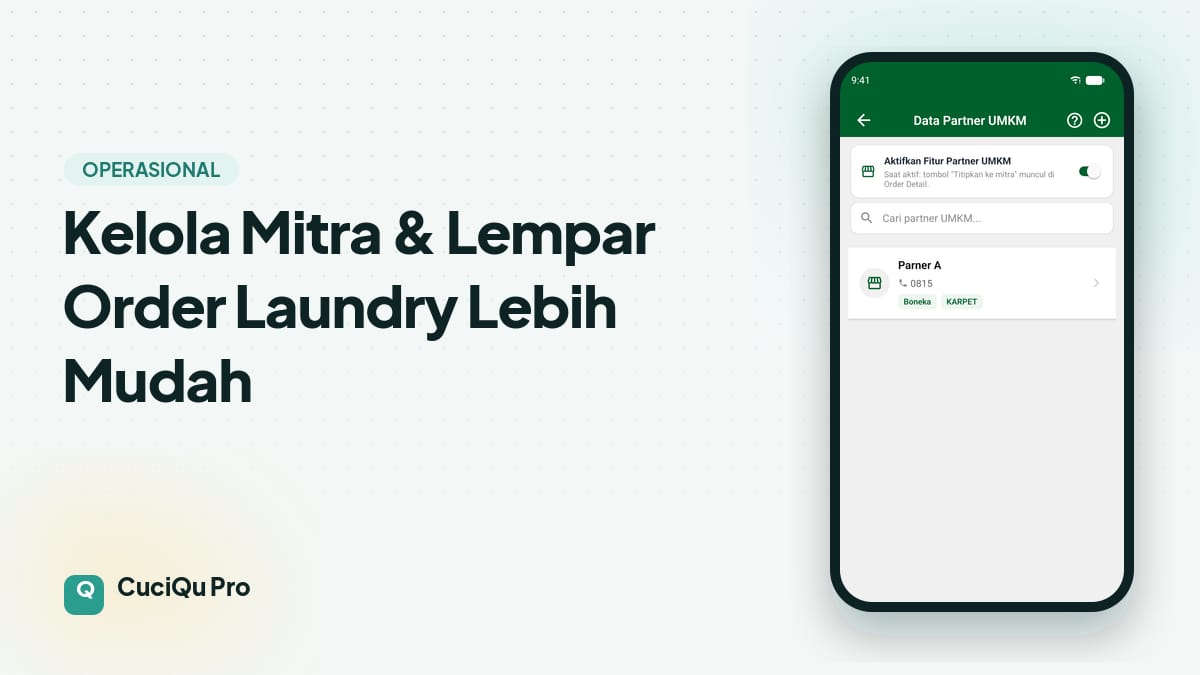 Thumbnail artikel: Kelola Mitra & Lempar Order Laundry Lebih Mudah