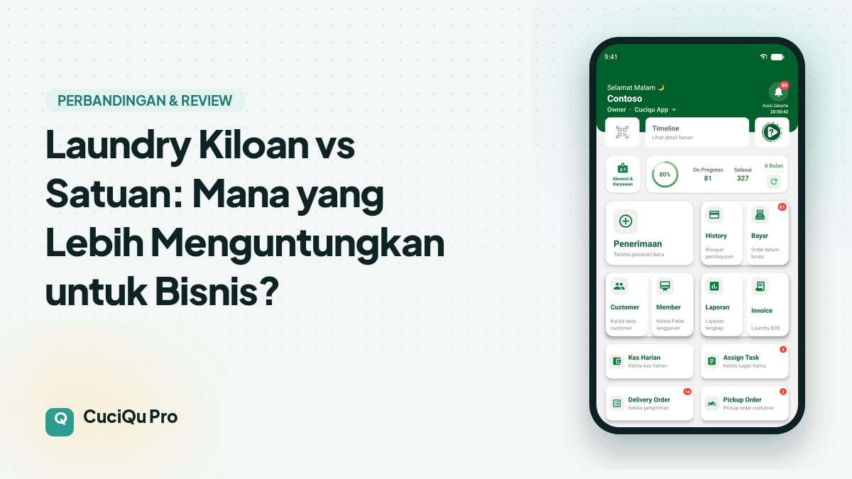Thumbnail artikel: Laundry Kiloan vs Satuan: Mana yang Lebih Menguntungkan untuk Bisnis?