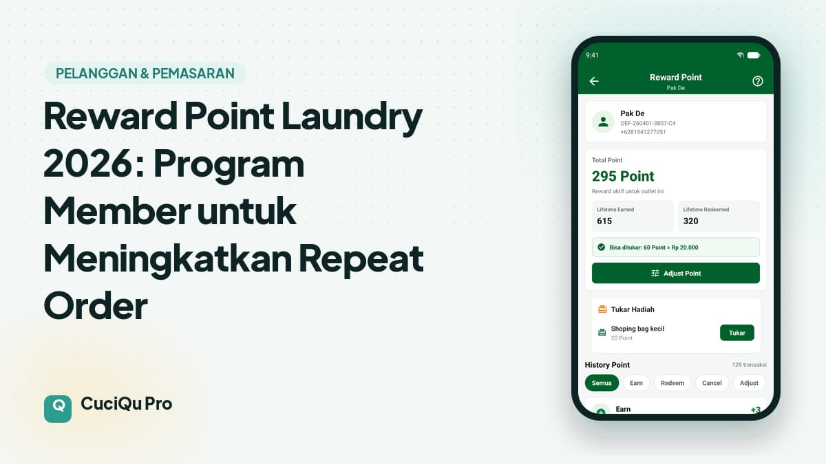 Thumbnail artikel: Reward Point Laundry 2026: Program Member untuk Meningkatkan Repeat Order