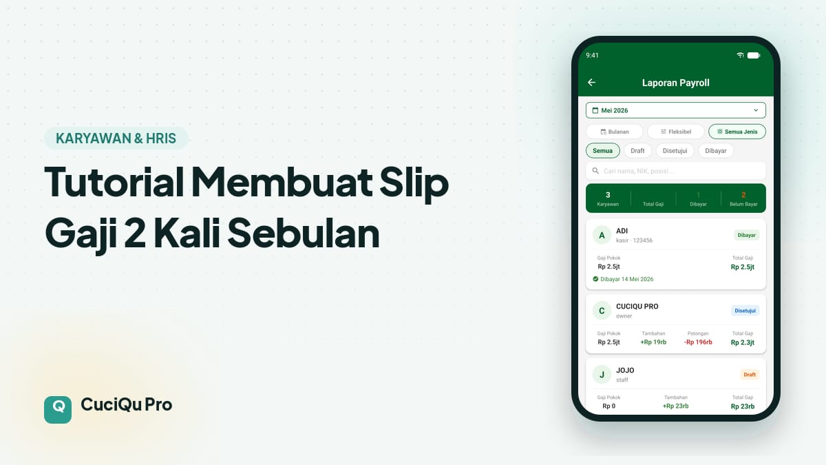 Thumbnail artikel: Tutorial Membuat Slip Gaji 2 Kali Sebulan